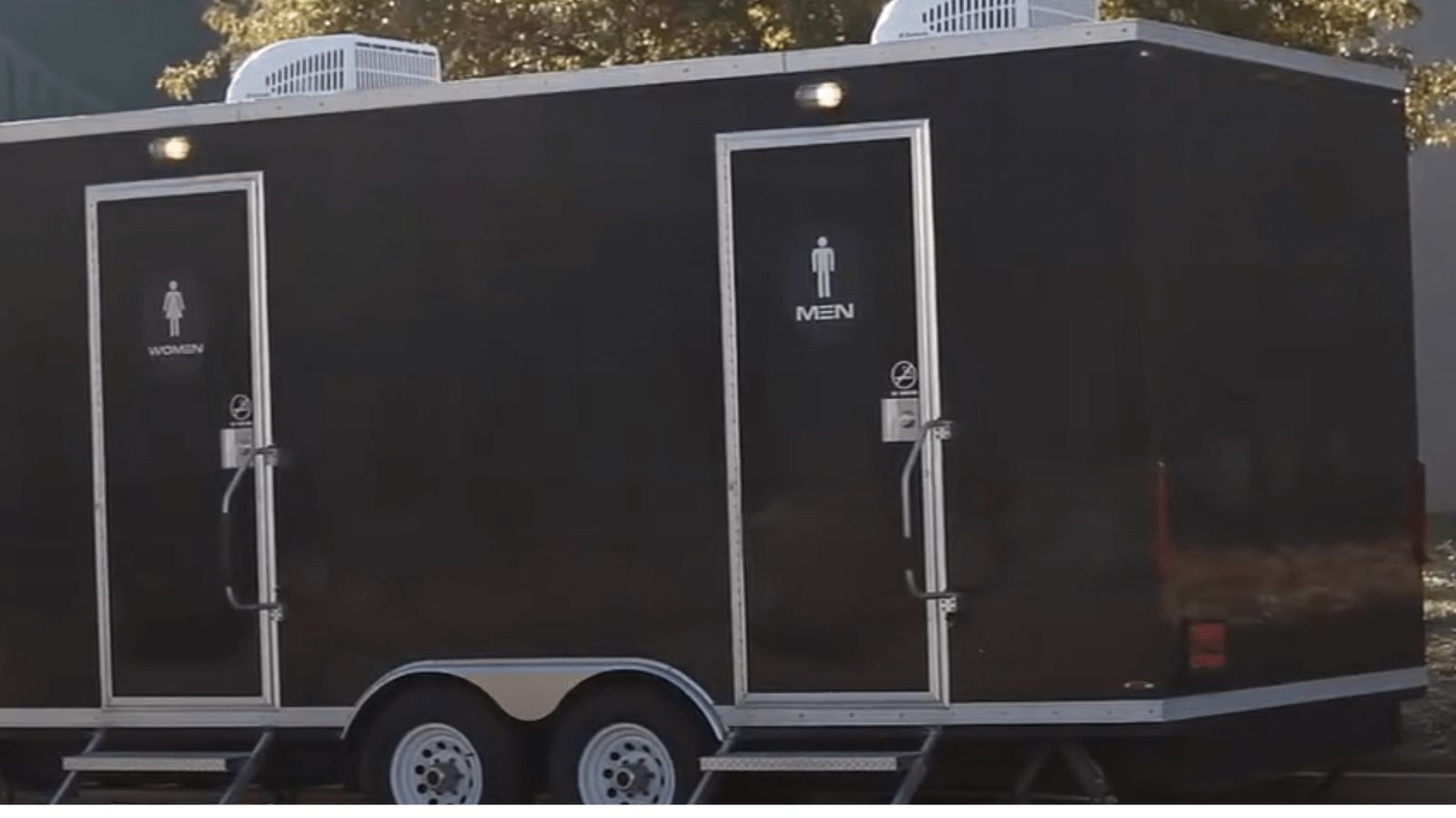 luxury restrooms at a cookout event